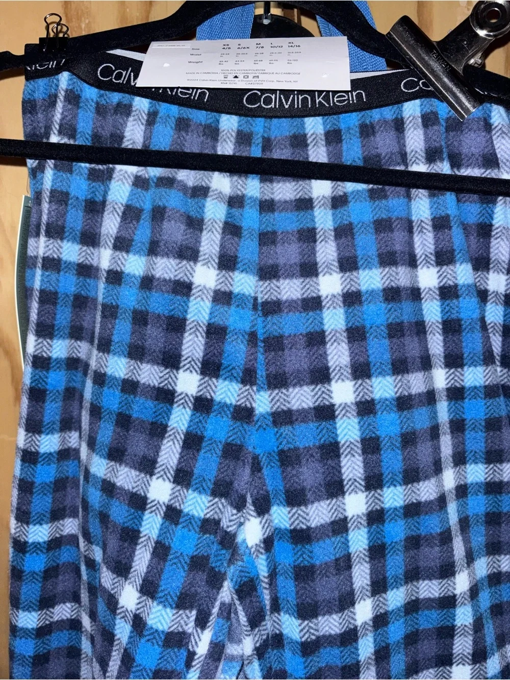Calvin Klein Kids Blue Plaid Pajama Bottoms - 2 Pack